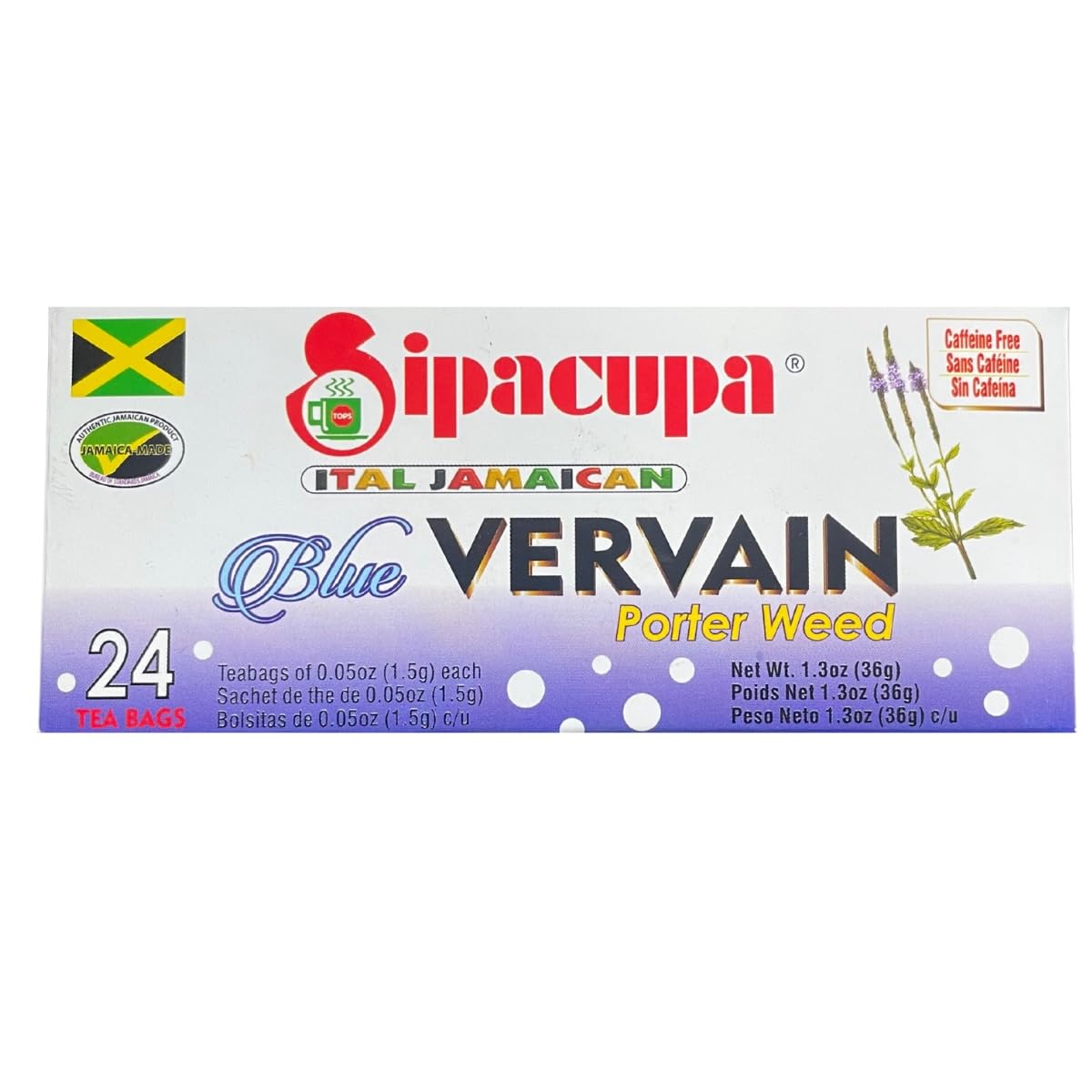 Amazon.com : Sipacupa Blue Vervain Tea Bags : Grocery & Gourmet Food